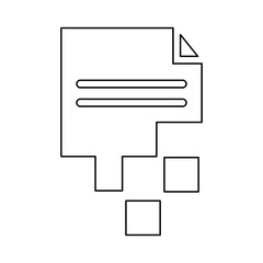 Delete file icon in line style