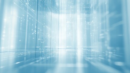 Fototapeta premium Abstract digital corridor; futuristic light; technology