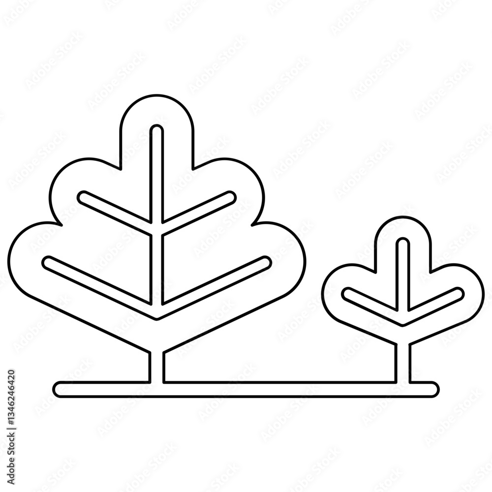 Poster tree icon in line style