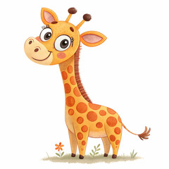 Obraz premium Giraffe vector illustration icon