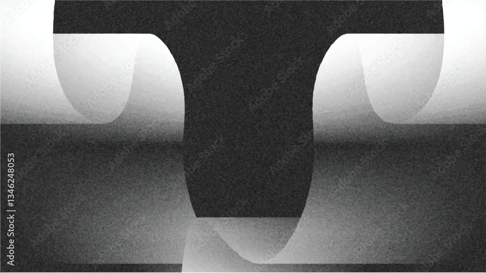 Poster abstract curve shape gradient black white background. monochrome gradient black white abstract deskt