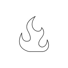 Flame icon in line style