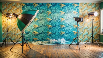 Photography Studio with Lighting Equipment
