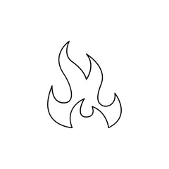 Fire icon in line style