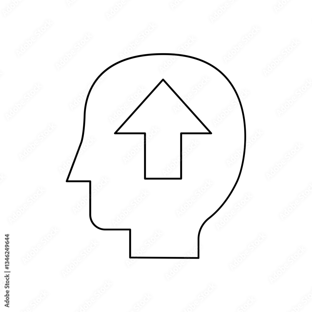 Poster idea icon in line style