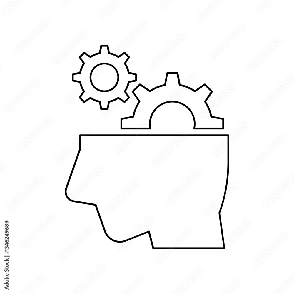 Poster idea icon in line style