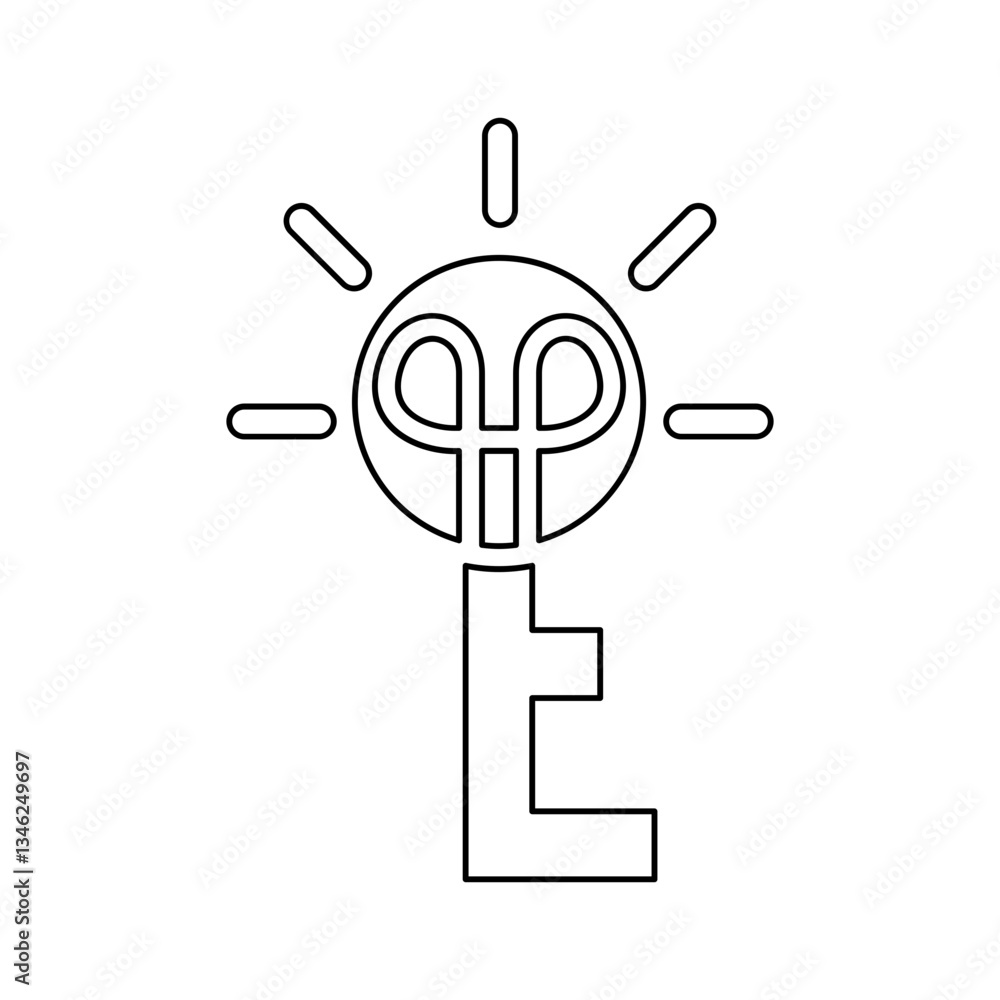 Poster idea icon in line style