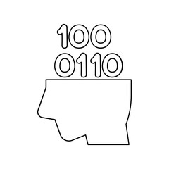 Artificial intelligence icon in line style