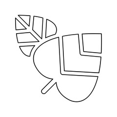 Leaves icon in line style