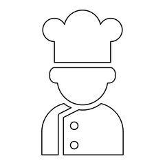 Chef icon in line style