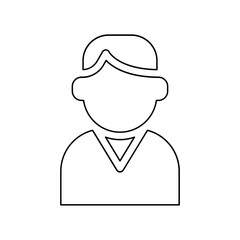 Man icon in line style