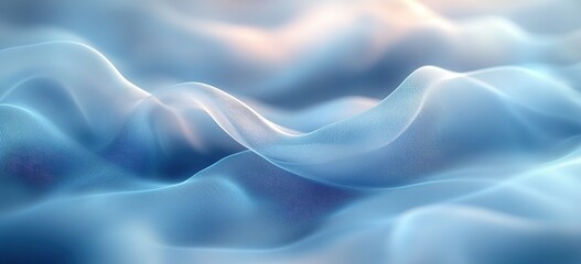 Obraz premium Abstract Blue Wave Background Elegant Flowing Mesh Texture for Design