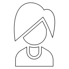 Woman icon in line style