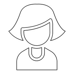 Woman icon in line style