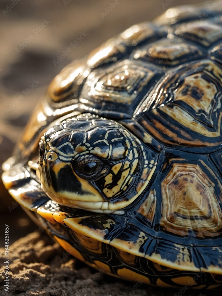 Poster close-up of a turtle's intricate shell