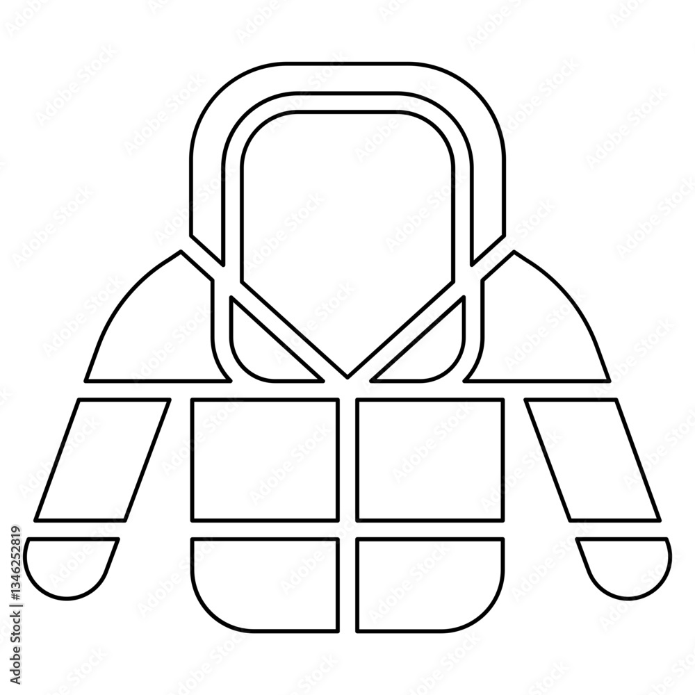 Poster jacket icon in line style