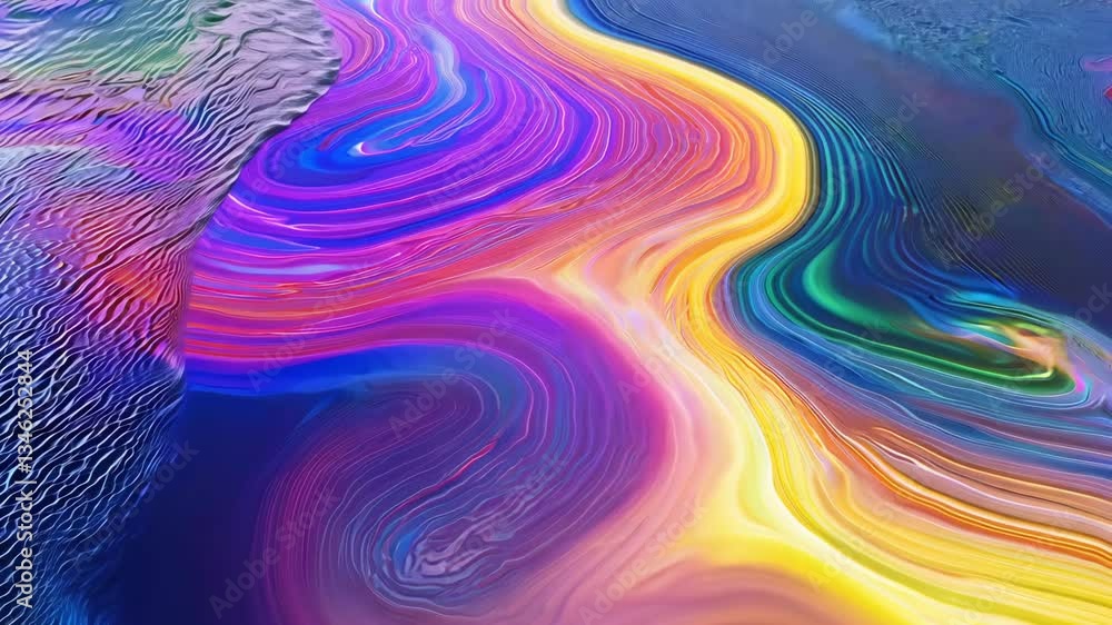 Poster abstract colorful fluid art swirls - animated motion backgrounds in 4k.