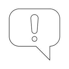 Warning icon in line style