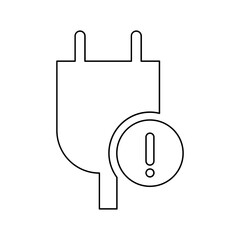 Plugin warning icon in line style