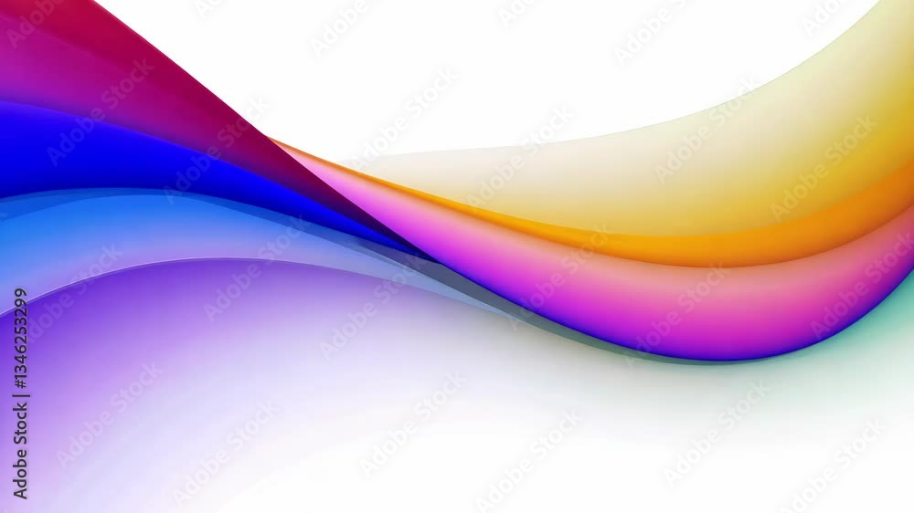 Poster abstract flowing colorful wave background animation in 4k.