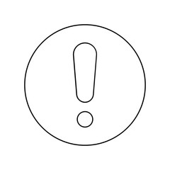 Warning icon in line style