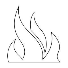 Fire icon in line style