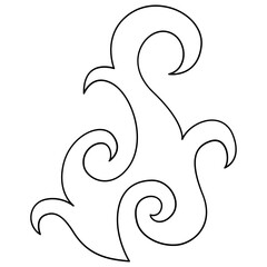 Obraz premium Fire icon in line style