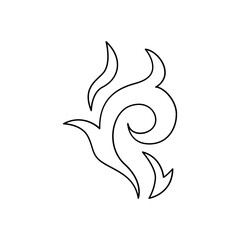 Obraz premium Flame icon in line style