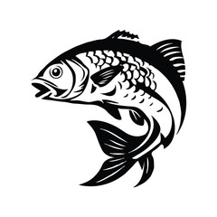 Fish vector on white background