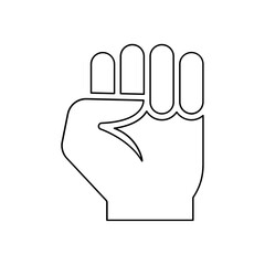 Obraz premium Fist icon in line style