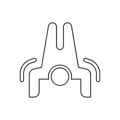 Pushup icon in line style