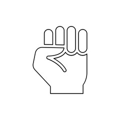 Obraz premium Fist icon in line style