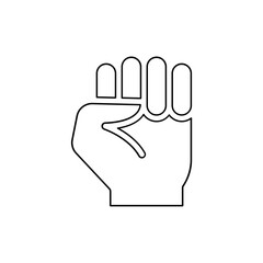 Fist icon in line style