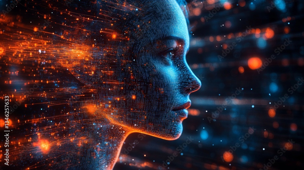 Poster ai-driven solutions enhance employee productivity and tracking in a digital workspace environment