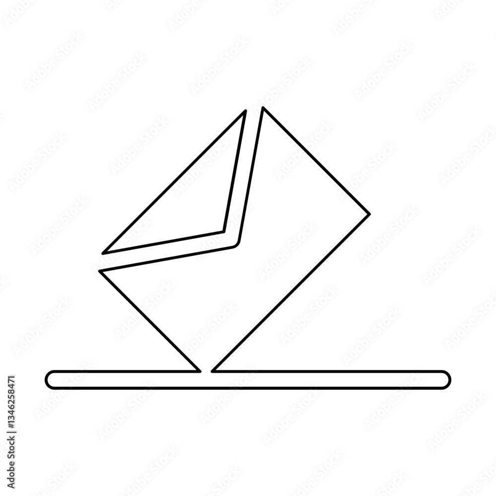 Poster send mail icon in line style