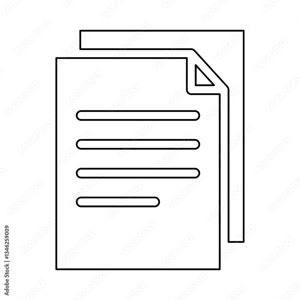 Poster data report icon in line style
