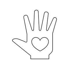 volunteer icon in line style