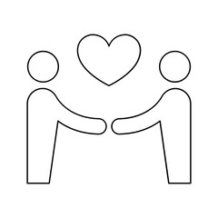 Sweetheart icon in line style