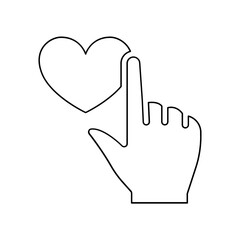 kindness icon in line style