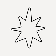 Abstract starburst line art vector