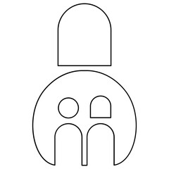 Mother icon in line style