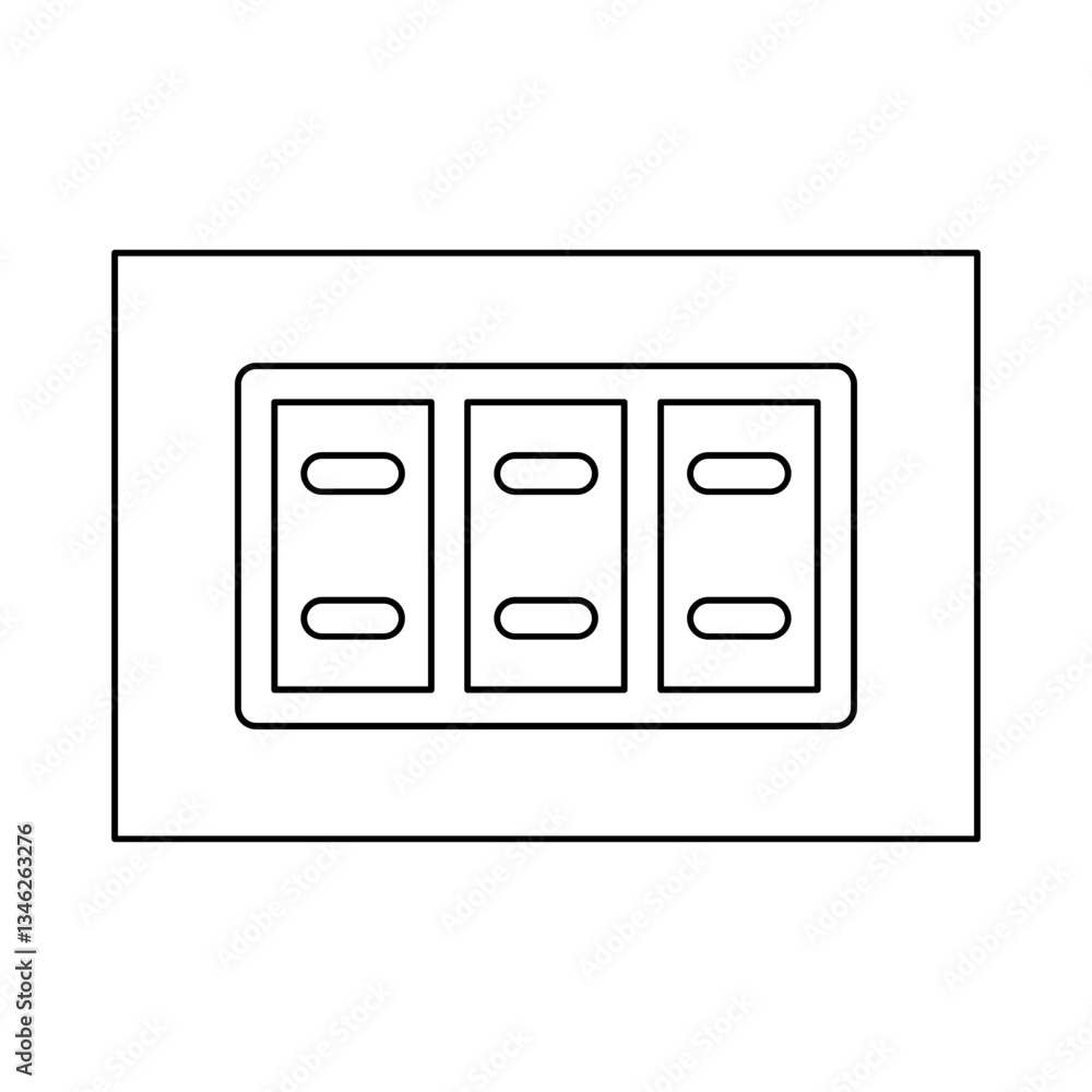 Poster socket icon in line style