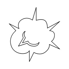 Fototapeta premium Bomb icon in line style