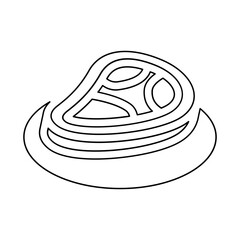 Dog food icon in line style