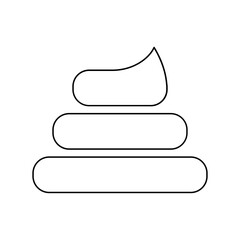 Dog feces icon in line style