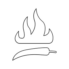 Spicy icon in line style