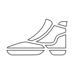 Basketball shoes icon in line style