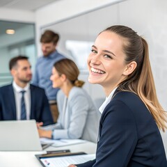 Obraz premium business team working together