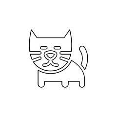 Cat icon in line style