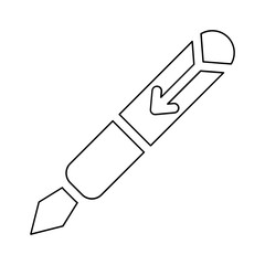 Fountain pen icon in line style